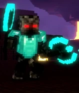 Exterminator dual wielding his axes in Annoying Villagers 45