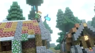 Alex doing Sword Shot in the sky