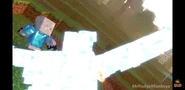 Lovely Entity 303 being chased by a Red Iron Golem Warrior