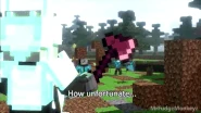 Illager King transforming the axe into its forked form in Annoying Villagers 40