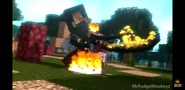 The Netherite Piglin General swinging his Great Netherite Axe
