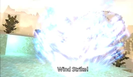 Fuzzy Cloud uses 'Wind Strike!'