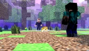 Joe the Pufferfish introducing himself to Shadow Herobrine