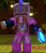The purple-enchanted armor