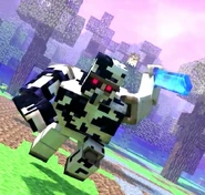 The slim Diamond Greatsword being wielded by Corrupted Iron Golem