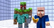 Mustard gifting the Chestplate to Blue Demon in Annoying Villagers 43