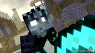 Herobrine_Aside trying to kill Blue Demon