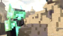 Illager King fighting the Herobrine Vessels in 