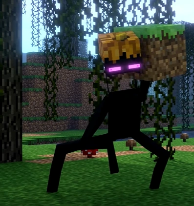 enderman grass block
