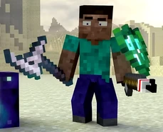 Tony the Fishing Rod teaming up with Jessica the Dark Shield and Samantha the Killer Axe