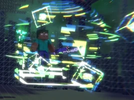 Steve protected by Dinnerbone's magic