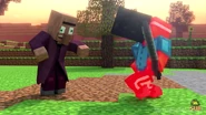 Boop using obsidian manipulation against Band Zombie in Annoying Villagers 21