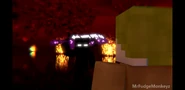 The Swordsman Herobrine facing Greg in the Herobrine Vessel Realm