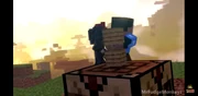Chris crafting and fighting at the same time
