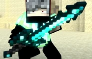 Mr.Colder with the chestplate and his Great Sword in Annoying Villagers 55