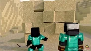 The Earth Wall after taking a hit from Wind Blade