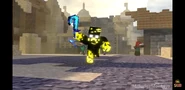 Herobrine Ultimabrines running to save Swordsman Herobrine