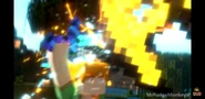 The Great Netherite Axe glowing up