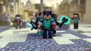 Herobrine Dodge_Course surrounding Lt.Scott, Exterminator and Hackerterminator with other Herobine Vessels