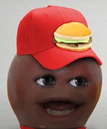 MidgetAppleDaneBurgers.png (447 KB) Midget Apple in his DaneBurgers uniform as a cashier.