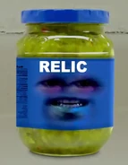 Relish after removing his disguise.