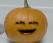 Midget Pumpkin laughing at Orange's joke