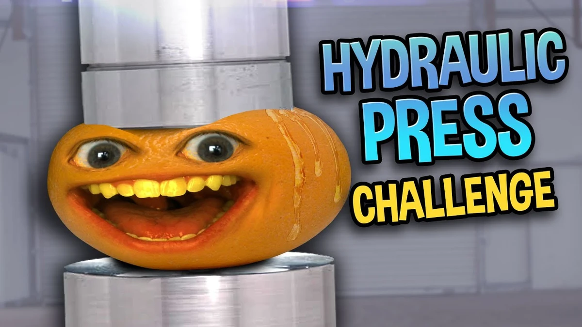 Annoying Orange Hydraulic Press Challenge Annoying Orange Wiki Fandom