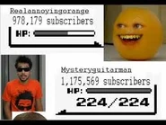 Annoying Orange VS MysteryGuitarMan
