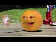 Orange using a sparkler.