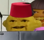 Grandpa Lemon wearing a fez.