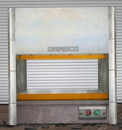 The hydraulic press intact.