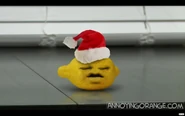 Grandpa Lemon wearing a Santa hat