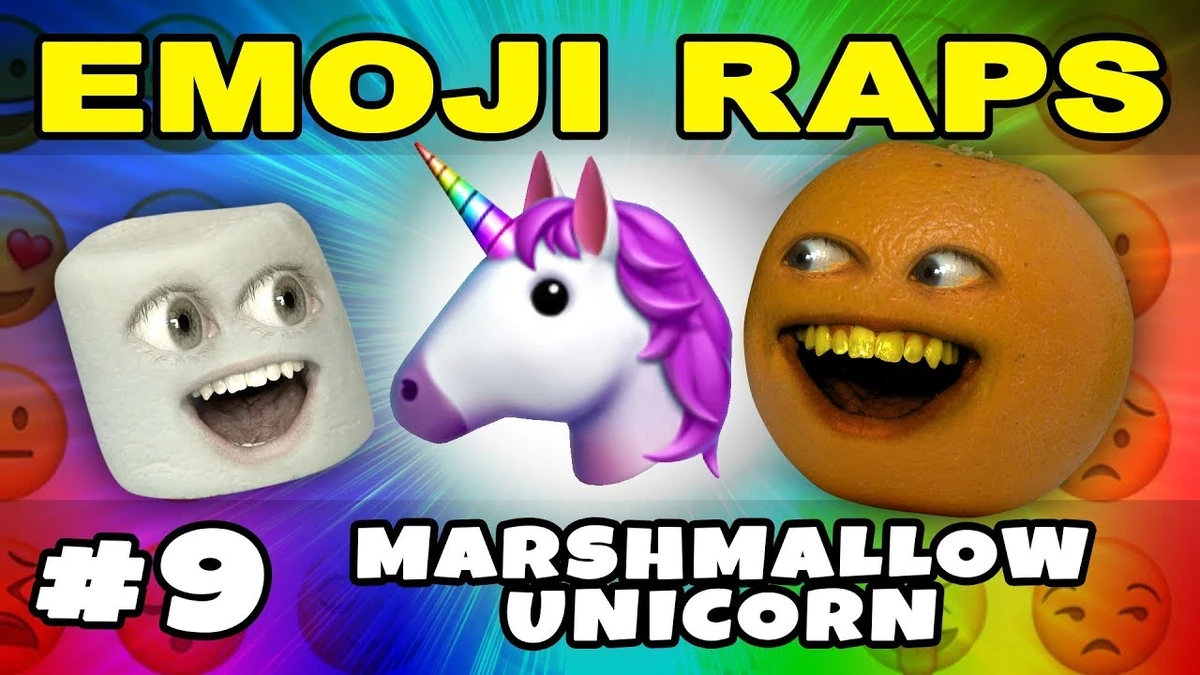 Annoying Orange EMOJI RAPS 9 Marshmallow's Unicorn Rap! Annoying