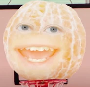 Orange with no peel.