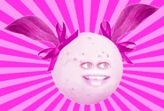 Bubblegum in a sunburst background
