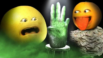 ソフビ Ouch & Oops!! 負傷の屋太郎 Peter クリアオレンジ Annoying Orange - Creepy Pasta: The FUNKY Paw! | Annoying Orange