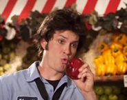 Apple's different shape when being eaten by Nerville