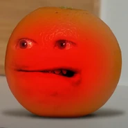 Orange with a fried brain from holding his laughter too hard.