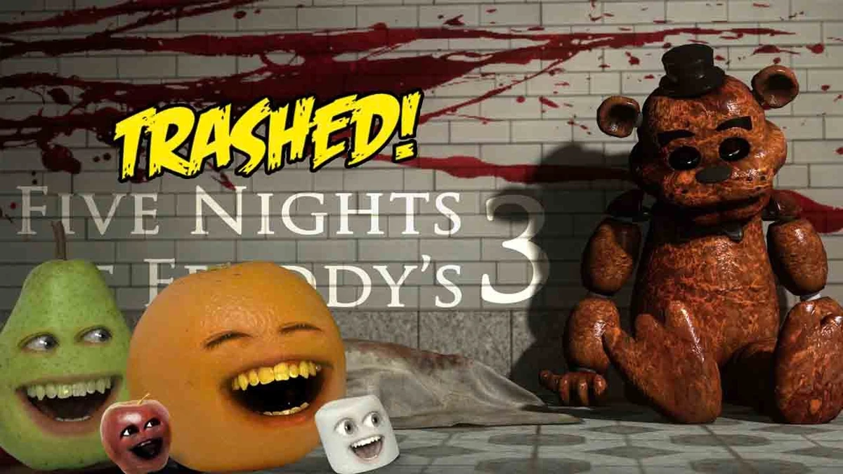 Annoying Orange: FIVE NIGHTS AT FREDDY'S 3 TRAILER Trashed!! | Annoying ...
