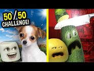 Cute Puppy OR Zucchini Getting Knifed!! - Reddit 50-50 CHALLENGE! (Annoying Orange)