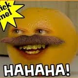 Orange with a mustache