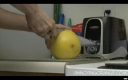 Grapefruit being knifed
