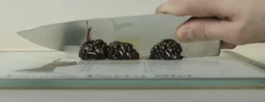 Knifed blackberries