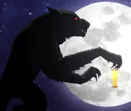 Nude Dude being eaten by a werewolf