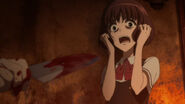 Aki watches in terror as Tomohiko murders her best friend, before coming after her.