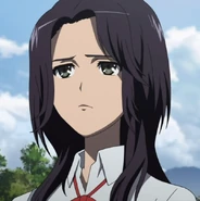 San doesn't look happy.