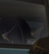 San, alive but unconscious, in the car at the end of the anime.