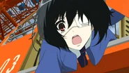 Mei watches in shock as Misaki slips away.