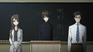 Mikami and Kubodera introduce Kouichi to the class.