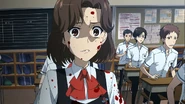 Sachiko afraid.jpg (147 KB) Sachiko is the first to be splattered by her teachers blood.